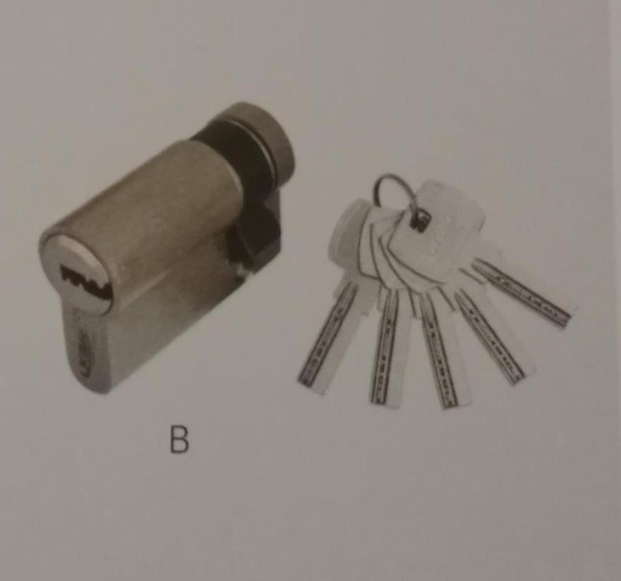 KBI-HALF Cylinder With 5 Ultra Key(B) - product media