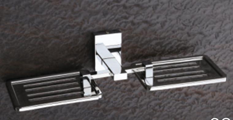 DECOWELL SLEEK SOAP DISH WITH TOOTHBRUSH HOLDER - product media