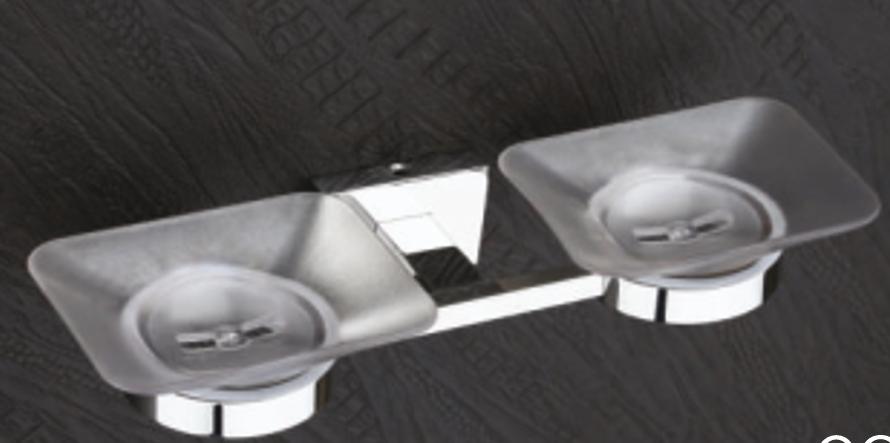 DECOWELL BLOOM DOUBLE SOAP DISH - product media