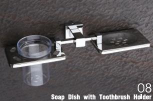 DECOWELL SPARK SOAP DISH WITH TOOTH BRUSH HOLDER-08 - product media