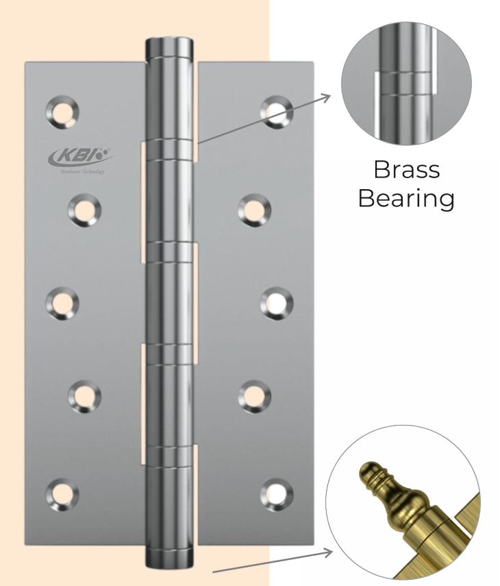 KBI BRASS BEARING SMOOTH HINGESH - product media