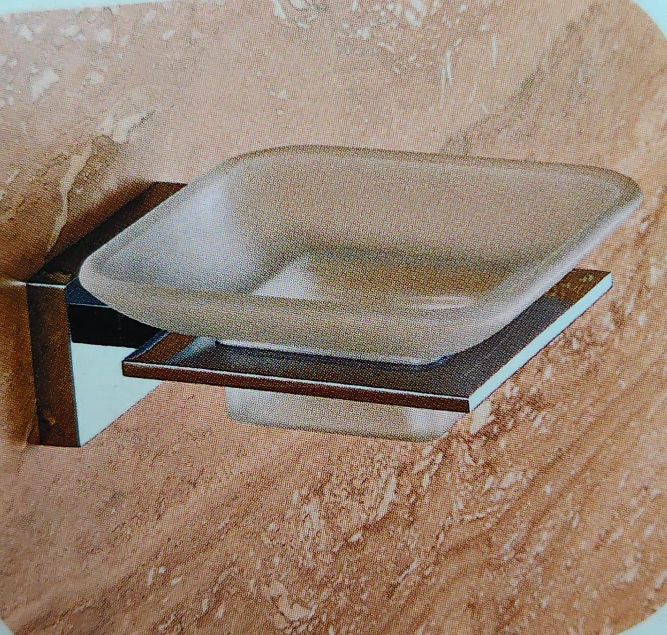 DECOR TANGENT GLASS SOAP DISH TG0002 - product media