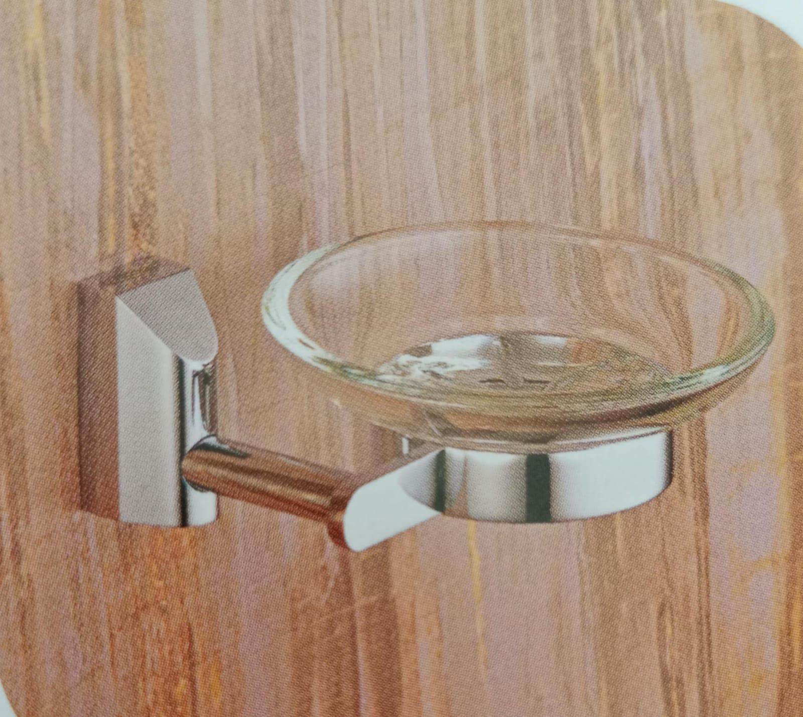 DECOR HARDY GLASS SOAP DISH HR0002 - product media