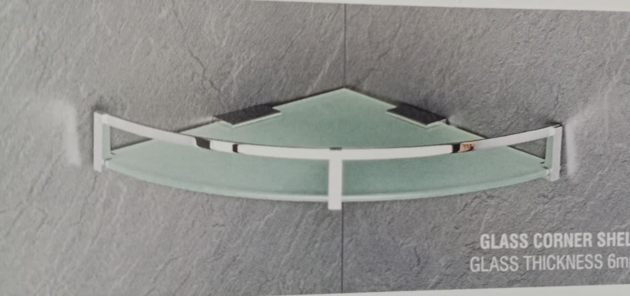 DECOR GLASS CORNER SHELF 12"*12" GC064 - product media