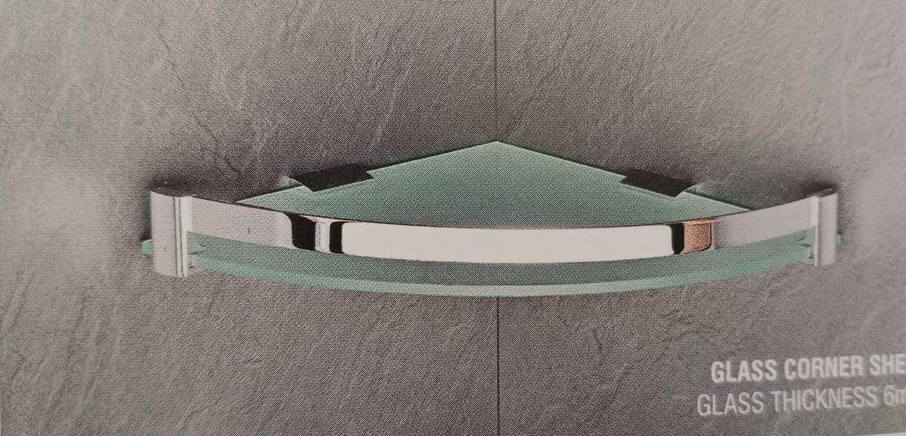 DECOR GLASS CORNER SHELF 12"*12" GC082 - product media