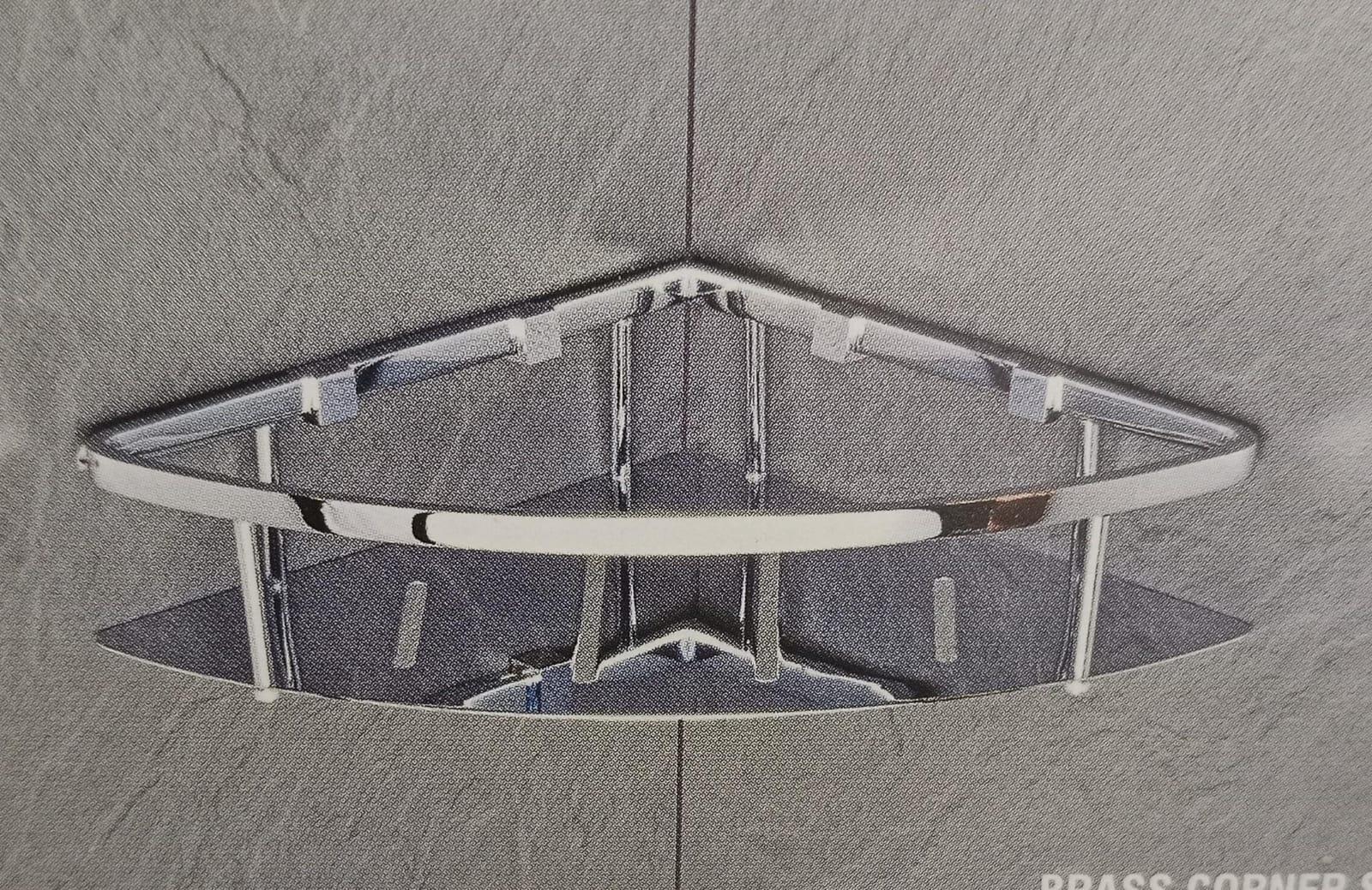 DECOR BRASS CORNER SHELF 225MM BC001 - product media